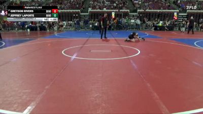 65 lbs Champ. Round 2 - Jeffrey LaPorte, Spartan Youth Wrestling Club vs Greyson Rivers, Butte Wrestling Club