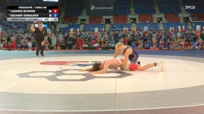 113 lbs Semis - Lazarus McEwen, WA vs Zachary Donalson, AR