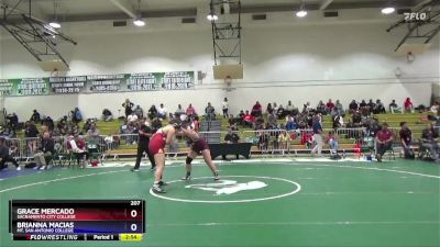 207 lbs Cons. Round 1 - Brianna Macias, Mt. San Antonio College vs Grace Mercado, Sacramento City College