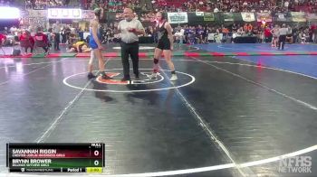 G - 126 lbs Quarterfinal - Brynn Brower, Billings Skyview Girls vs Savannah Riggin, Chester-Joplin-Inverness Girls