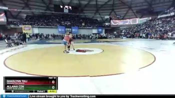 Girls 235 lbs Cons. Semi - Shaolynn Tali, Washington (Girls) vs Allaina Cox, White River (Girls)