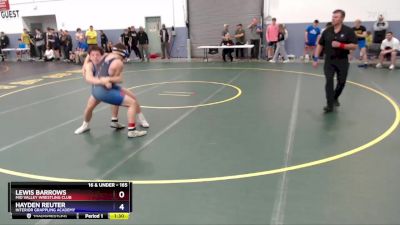 165 lbs Quarterfinal - Hayden Reuter, Interior Grappling Academy vs Lewis Barrows, Mid Valley Wrestling Club