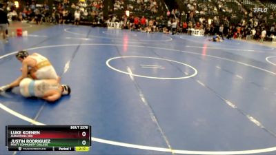 141 lbs Cons. Round 2 - Justin Rodriguez, Pratt Community College vs Luke Koenen, Augustana (SD)