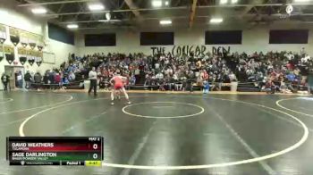 120 lbs Cons. Round 1 - David Weathers, Tillamook vs Sage Darlington, Baker/Powder Valley