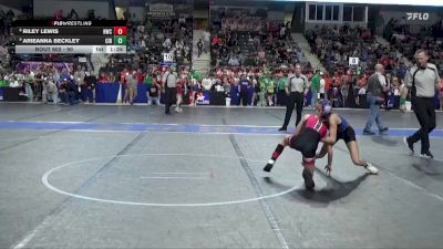 90 lbs Champ. Round 1 - Arieanna Beckley, Circle vs Riley Lewis, Renegades Wrestling Club