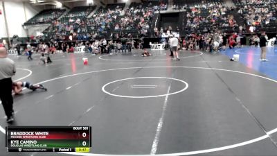 55 lbs Semifinal - Braddock White, McCook Wrestling Club vs Kye Camino, Douglas Wrestling Club