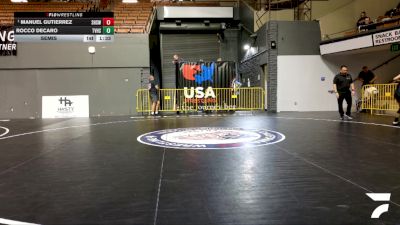 Junior Boys - 132 lbs Semis - Manuel Gutierrez, Selma High School Wrestling vs Rocco Decaro, Temecula Valley High School Wrestling