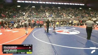 74 lbs 3rd Place Match - Shelby Williams, Douglas Wrestling Club vs Myla Blackburn, Riverton USA Wrestling