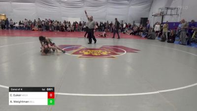 80 lbs Consi Of 4 - Cameron Euker, Mechanicsburg vs Anthony Weightman, Belle Vernon