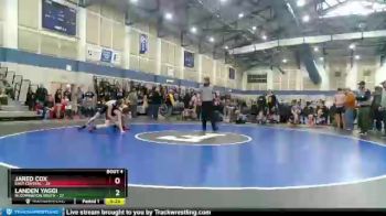 132 lbs Placement (4 Team) - Jared Cox, East Central vs Landen Yaggi, Bloomington South