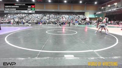 90 lbs Consolation - Lizette Sauceda, Rose City Alliance vs Paige Warne, Motherlode Wrestling Club