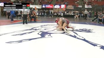 G - 155 lbs Champ. Round 2 - Marley Olsen, Hamilton (Girls) vs Hadassah Read, Ronan (Girls)