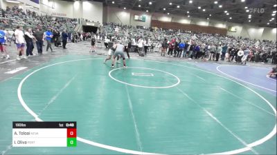 190 lbs 5th Place - Aidan Toloai, Nevada Elite WC vs Izaiah Oliva, PorterHouse