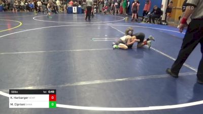 56 lbs Round Of 16 - Kaden Harbarger, Hempfield vs Maverick Cipriani, SHWA