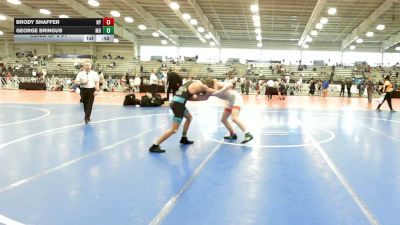 132 lbs Consi Of 8 #1 - Brody Shaffer, NY vs George Bringus, MO