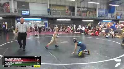 55 lbs Semifinal - Maxwell Golden, Short Time vs Bradley Crowe, Soddy Daisy Wrestling Club