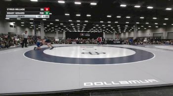 100 lbs Semis - Cyrus Millage, Sebolt Wrestling Academy vs Brady Genard, Pennsylvania