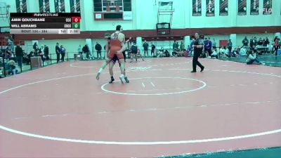 184 lbs Cons. Round 3 - Amin Qouchbane, Clackamas Community College vs Will Abrams, Southwestern Oregon Community College