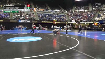 165 lbs Cons. Round 2 - Keegan Demarest, Messiah vs Cade Parent, Roanoke