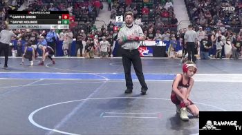 73 lbs Cons. Round 1 - CARTER GREIM, Osage Indians vs Bayne Holinde, Hoisington WC