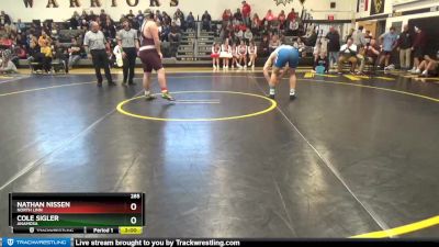 285 lbs Round 2 - Cole Sigler, Anamosa vs Nathan Nissen, North Linn