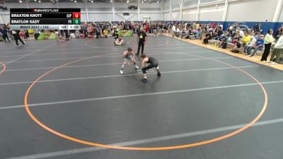 110 lbs Quarterfinal - Braxton Knott, Graham St Paris vs Braylon Kady, Unattached