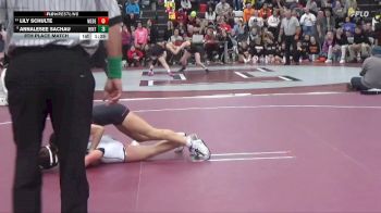 100 lbs 9th Place Match - Annalesee Sachau, Hinton-SBL vs Lily Schulte, West Delaware