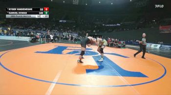 5A Boys 190 lbs 3rd Place Match - Samuel Doman, Canby Boys vs Ryder Vandeweghe, Silverton Boys