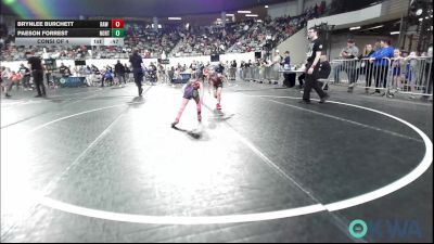 49 lbs Consi Of 4 - Brynlee Burchett, Raw Wrestling Club vs Paeson Forrest, Northeast Take Down Club