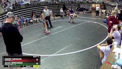 82 lbs Round 4 (6 Team) - Olivia Hernandez, Oregon Girls vs Jozzie Carlblom, Team USA