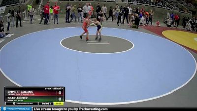 56 lbs Cons. Round 2 - Bear Aigner, Hawk Mat Club vs Emmett Collins, Yamhill Carlton Mat Club