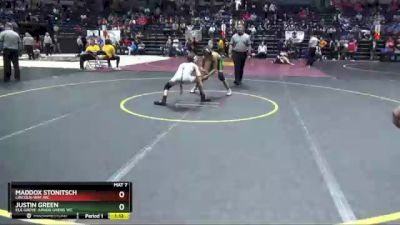 100 lbs Champ. Round 2 - Justin Green, Elk Grove Junior Grens WC vs Maddox Stonitsch, Lincoln-Way WC