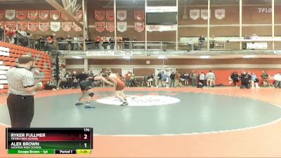 170 lbs Quarterfinal - Ryker Fullmer, Teton High School vs Alex Brown, Jackson High School