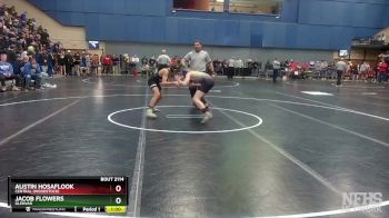 2 - 106 lbs Cons. Round 2 - Jacob Flowers, Glenvar vs Austin Hosaflook, Central (Woodstock)