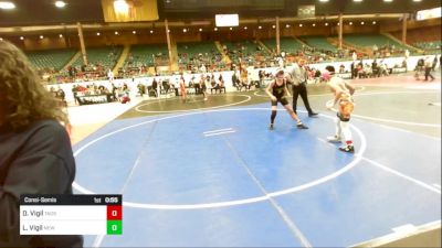 130 lbs Consolation - Daniel Vigil, Taos JC Wrestling vs Liam Vigil, New Mexico Punishers