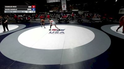 157 lbs Charles Rice, NAWA - North Area Wrestling Association vs David Daniels, SDIKWA - San Diego-Imperial Kids Wrestling Association