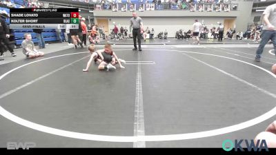 49 lbs Semifinal - Shade Lovato, Watonga Youth Wrestling vs Kolter Short, Blackwell Wrestling Club