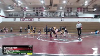 165 lbs Quarterfinal - Quiton Johnson, Roanoke College vs Andrew McDougal, Roanoke College