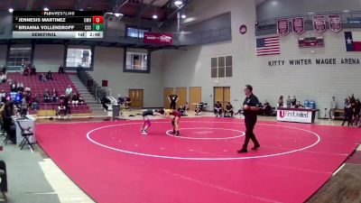 103 lbs Semifinal - Brianna Vollendroff, Chadron vs Jennesis Martinez, Colorado Mesa University