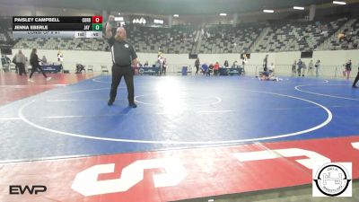 140 lbs Consi Of 8 #1 - Paisley Campbell, Cordell vs Jenna Eberle, Jay Junior High