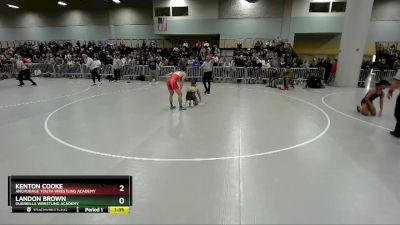 132 lbs Quarterfinal - Landon Brown, Guerrilla Wrestling Academy vs Kenton Cooke, Anchorage Youth Wrestling Academy