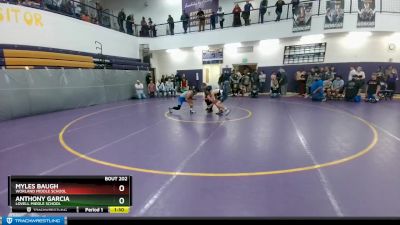 126 lbs Semifinal - Anthony Garcia, Lovell Middle School vs Myles Baugh, Worland Middle School