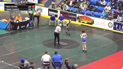 89 lbs Consi Of 32 #1 - Denny Church, Fort LeBeouf vs Beau Gluvna, Laurel Highlands