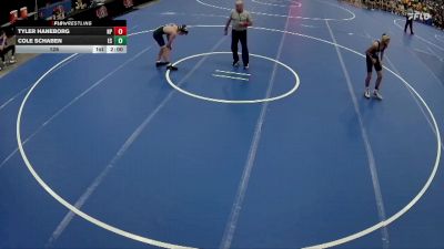 126 lbs Finals (8 Team) - Tyler Haneborg, North Platte vs Cole Schaben, Elkhorn South