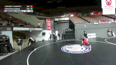 132 lbs 7th Place Match - Almanbet Azamatov, LA Sports School Wrestling Club vs Sebastian Guzman, Team So Cal Wrestling Club
