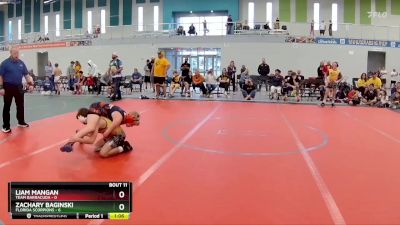 84 lbs Round 4 (6 Team) - Zachary Baginski, Florida Scorpions vs Liam Mangan, Team Barracuda