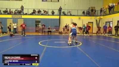 190 lbs Semifinal - Micah Cauthers, Chase County Wrestling Club vs Cooper Reves, SAW TC