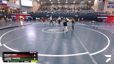 285 lbs Cons. Round 2 - Myuan Carey, Benton vs Cooper Johnson, Cedar Park