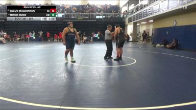 285 lbs Champ. Round 2 - Jacob Maldonado, Delta College vs Diego Nuno, Lemoore College