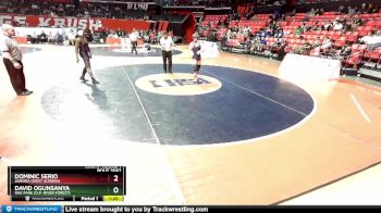 3A 150 lbs Champ. Round 1 - David Ogunsanya, Oak Park (O.P.-River Forest) vs Dominic Serio, Aurora (West Aurora)